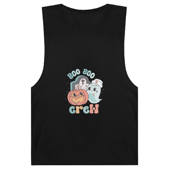 Boo Boo Crew Nurse Funny Ghost Women Halloween Barnard Tanks