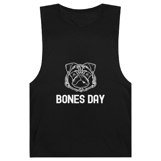Bones Day Funny Pug Barnard Tanks