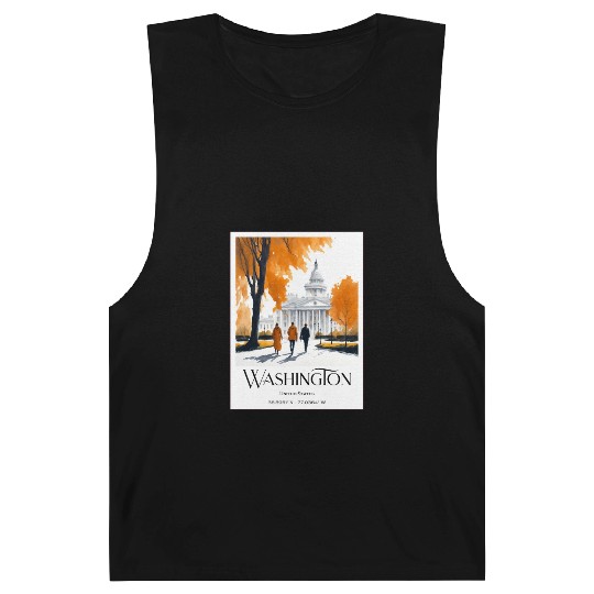 Watercolor painting loving couple in Washington DC Barnard Tanks