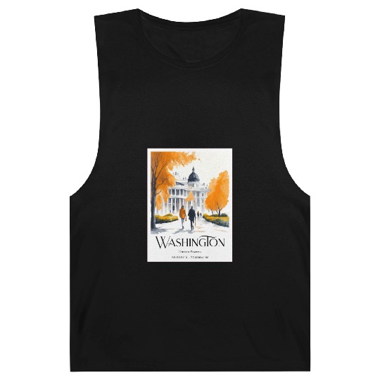 Watercolor painting loving couple in Washington DC Barnard Tanks