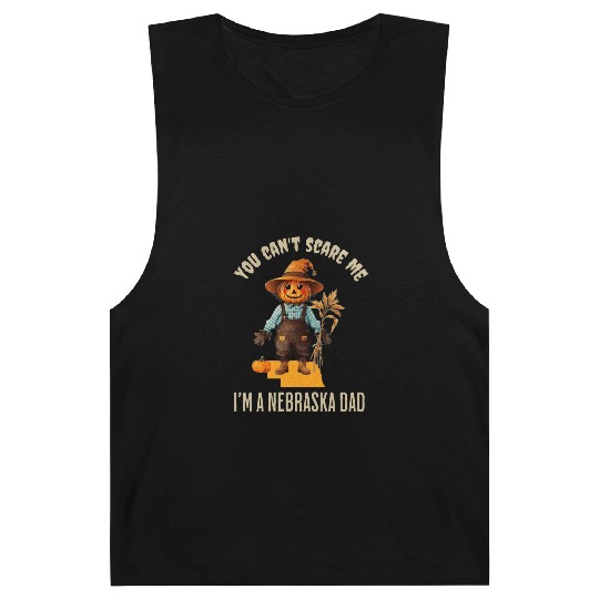 I’m a Nebraska Dad Halloween Fall Autumn Barnard Tanks