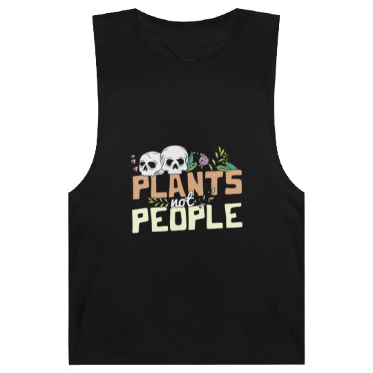 Plants Not People Skulls And Wildflowers Funny Barnard Tanks