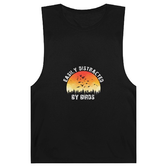 Easily Distracted By Birds Bird Lover Barnard Tanks