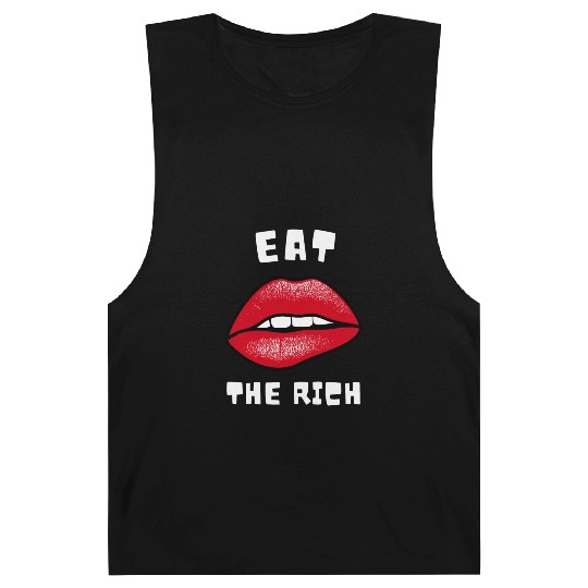 Eat The Rich Red Lips Socialist Barnard Tanks