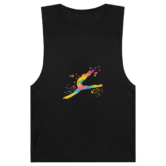 Ballet Dancer Colorsplash Man Ballerino Barnard Tanks