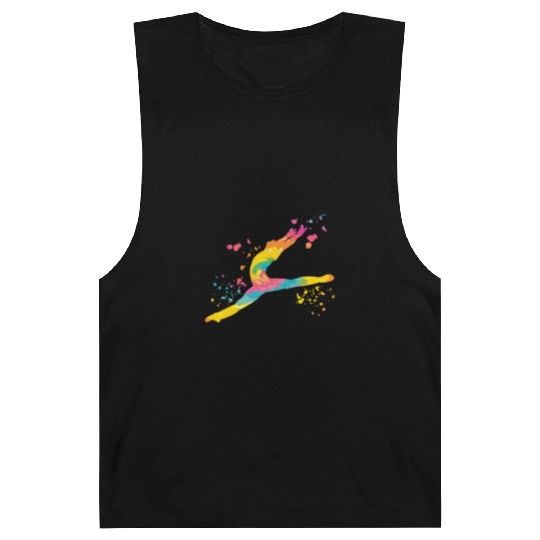 Ballet Dancer Colorsplash Man Ballerino Barnard Tanks