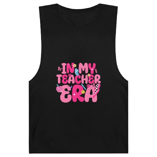 In My Teacher Era Best Teacher Appreciation Retro Barnard Tanks