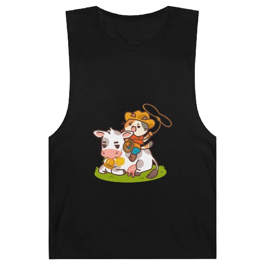 Meow Dy Yeehaw Cowboy Cat Barnard Tanks