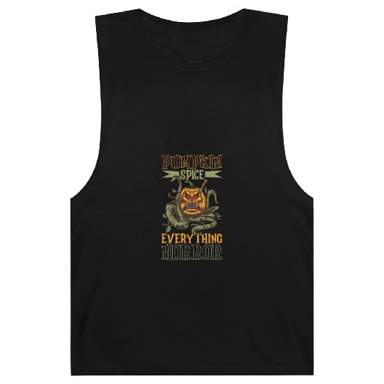 Scary Pumpkin Halloween Costume Autumn Fall Gift Barnard Tanks