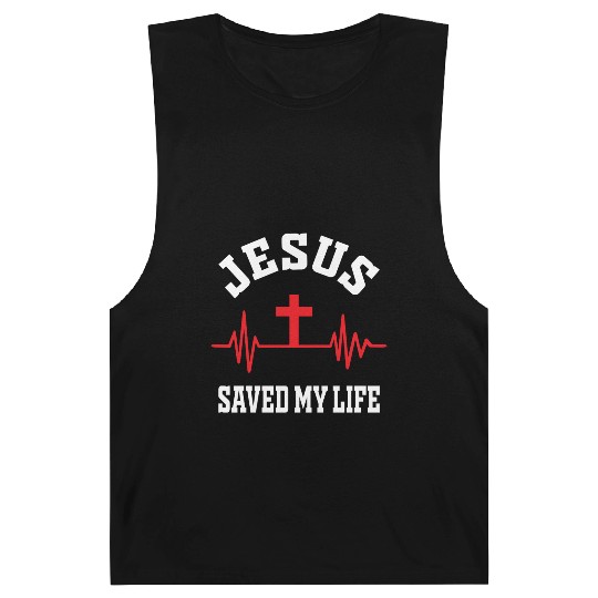 Jesus Saved My Life Love Jesus Christian Christmas Barnard Tanks
