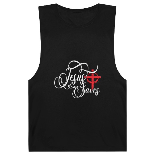 Jesus Saves Love Jesus Christmas Christian Barnard Tanks