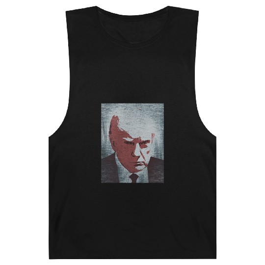 Donald Trump mugshot graffiti Barnard Tanks