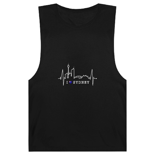 Sydney Skyline Heartbeat Australian Heart Rate Fan Barnard Tanks