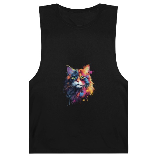 Color Explosion Persian Cat Art Barnard Tanks