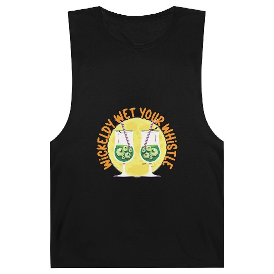 Wickedly Wet Your Whistle Bartender Halloween Barnard Tanks