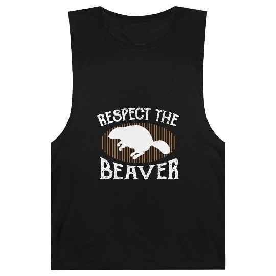 Respect The Beaver retro Beaver Lover groundhog Barnard Tanks