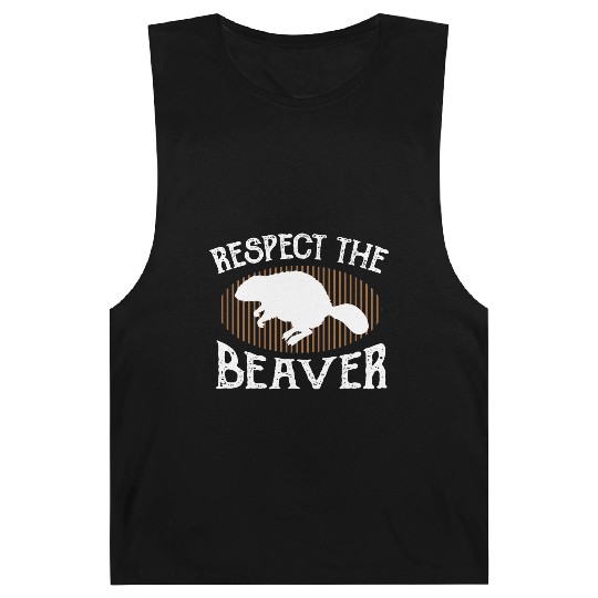 Respect The Beaver retro Beaver Lover groundhog Barnard Tanks
