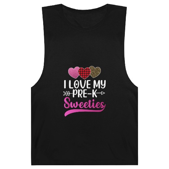 I Love My Pre K Sweeties Hearts Valentines Day Barnard Tanks