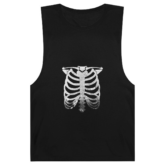 Halloween Skeleton Rib Cage Barnard Tanks