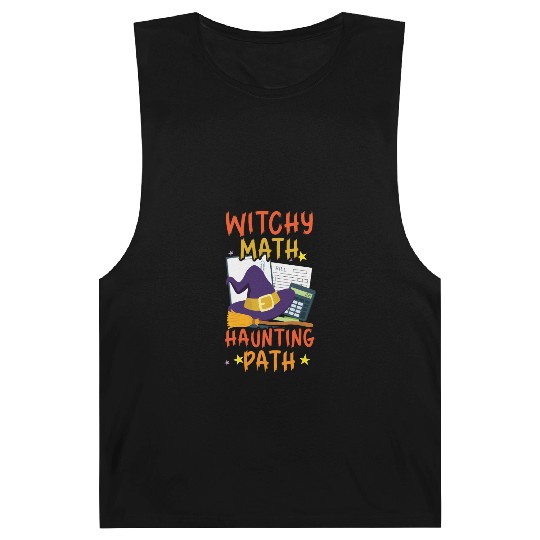 Witchy Math Haunting Path Accountant Halloween Barnard Tanks