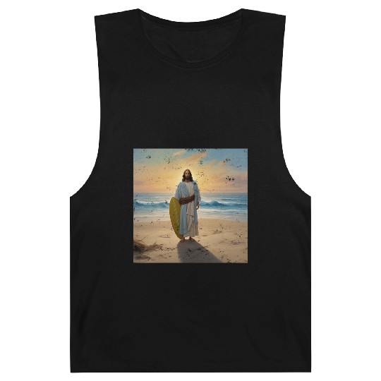 Surfing Jesus Barnard Tanks
