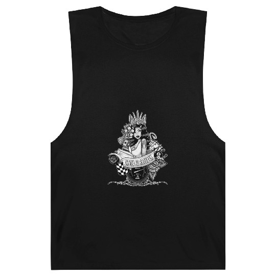 Pin up, Hot rod and Speedometer, black and white Barnard Tanks