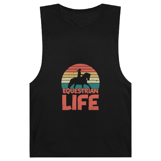 Equestrian Life Horseback Riding Girl Barnard Tanks