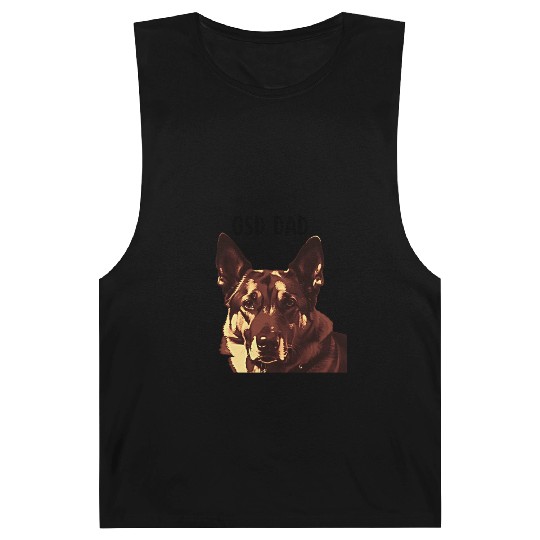 GSD dad dog lovers graphic Barnard Tanks and apparel