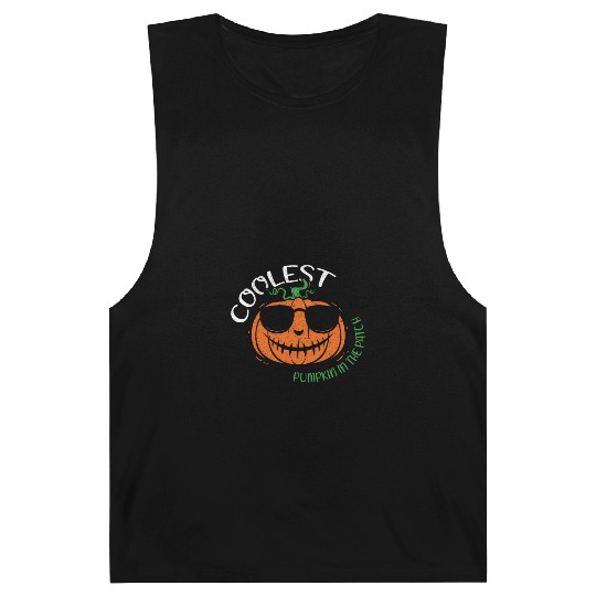 Kids Coolest Pumpkin Cool Lazy Creepy Halloween Barnard Tanks