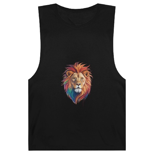 Colorful Lion Head Barnard Tanks