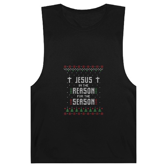 Jesus Is The Reason For The Season Ugly Barnard Tanks
