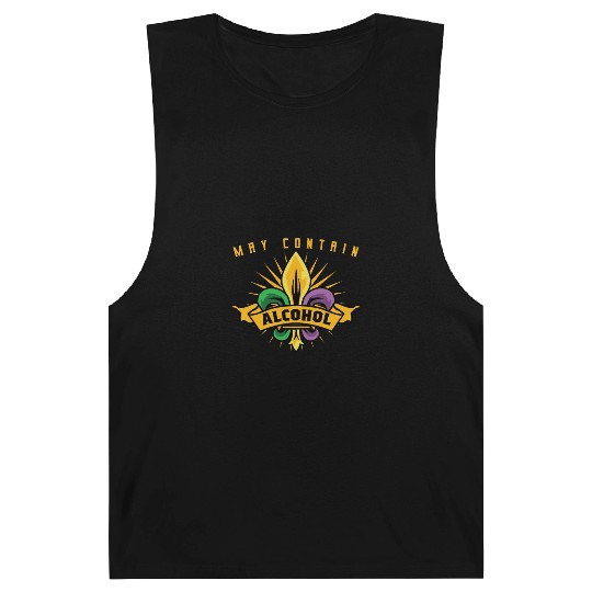 May Contain Alcohol Mardi Gras Barnard Tanks