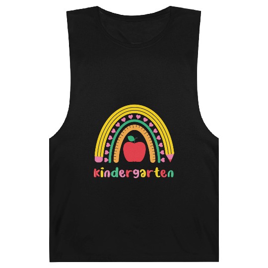 Kindergarten Rainbow Girls Kids Teacher Team Barnard Tanks