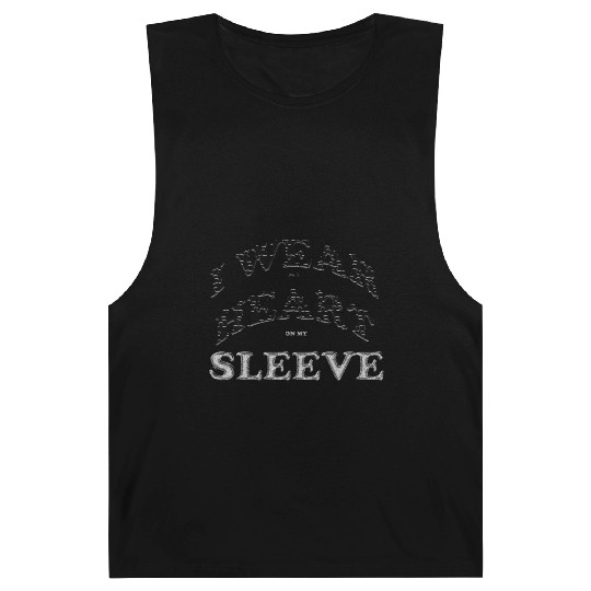 I wear my heart on my sleeve cute design gift Barnard Tanks