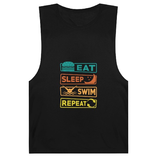 Eat Sleep Swim Repeat Barnard Tanks
