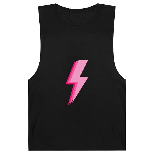 Layered trendy hot pink and light pink lightning Barnard Tanks
