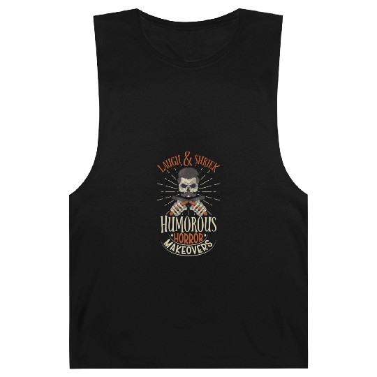 Horror Barber Spooky Hairdresser Hairstylist Hair Barnard Tanks