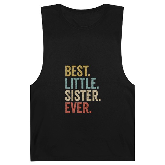 Womens Best Little Sister Ever Barnard Tanks Funny Little
