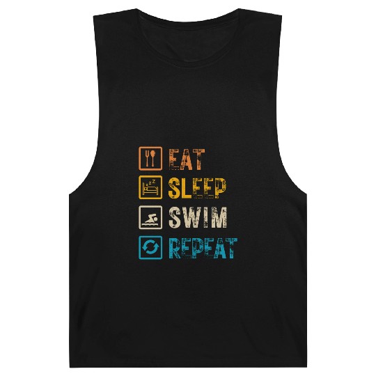 Eat Sleep Swim Repeat Barnard Tanks