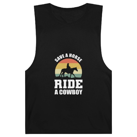 Ride a Cowboy Equestrian Gift Barnard Tanks