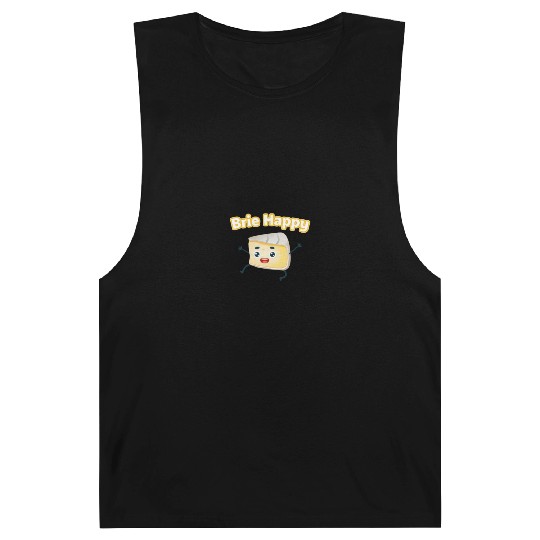 Brie Happy: Cheesy Pun for Cheese Lovers Barnard Tanks