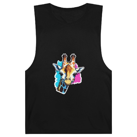 Giraffe Color Splash Giraffe Head Barnard Tanks