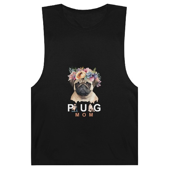 Pug Mom pet design Barnard Tanks