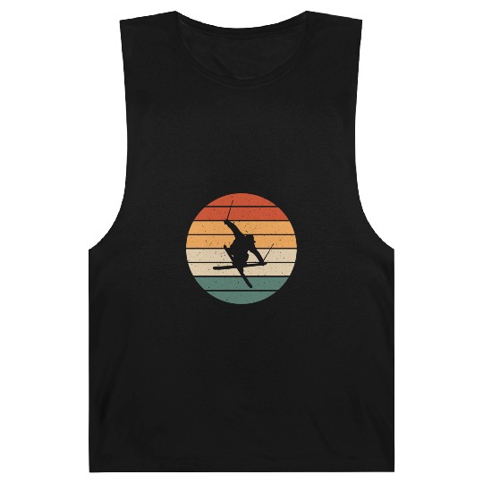 Retro Freestyle Skiing Design Barnard Tanks
