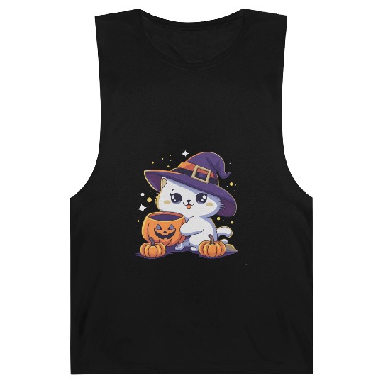 Cute Cat Halloween 3 Barnard Tanks