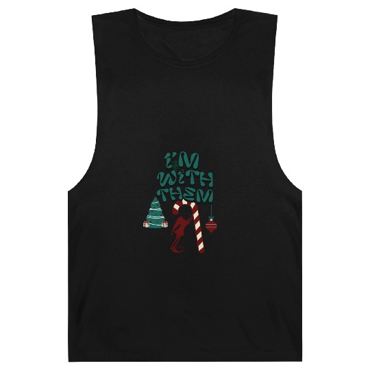 "Im with them" Christmas Elf design 2 Barnard Tanks