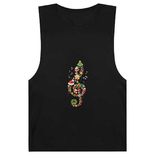 Christmas Musical Note Music Lover Teacher Sing Barnard Tanks