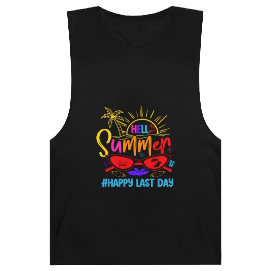 Hello Summer Last Day Last Day Of School Teacher Barnard Tanks