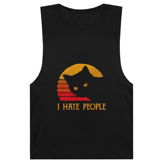 Cat I Hate People Barnard Tanks