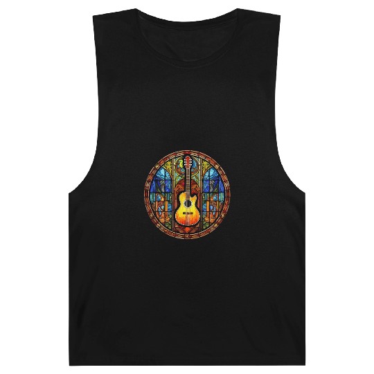 Cool Stained Glass Art Guitar for Men and Women Barnard Tanks